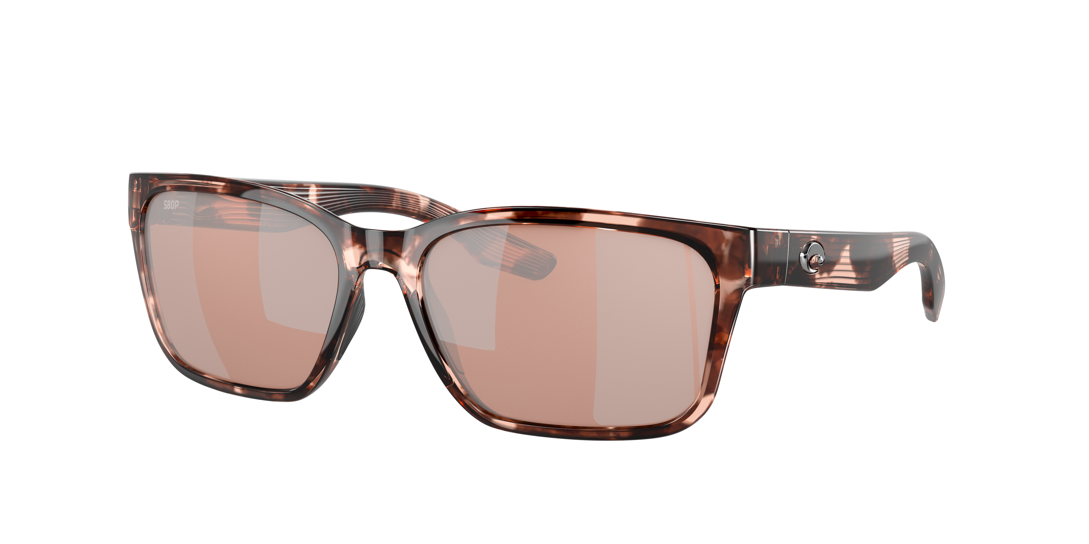 Costa Woman Sunglass Palmas -  Frame color: Coral Tortoise, Lens color: Copper Silver Mirror