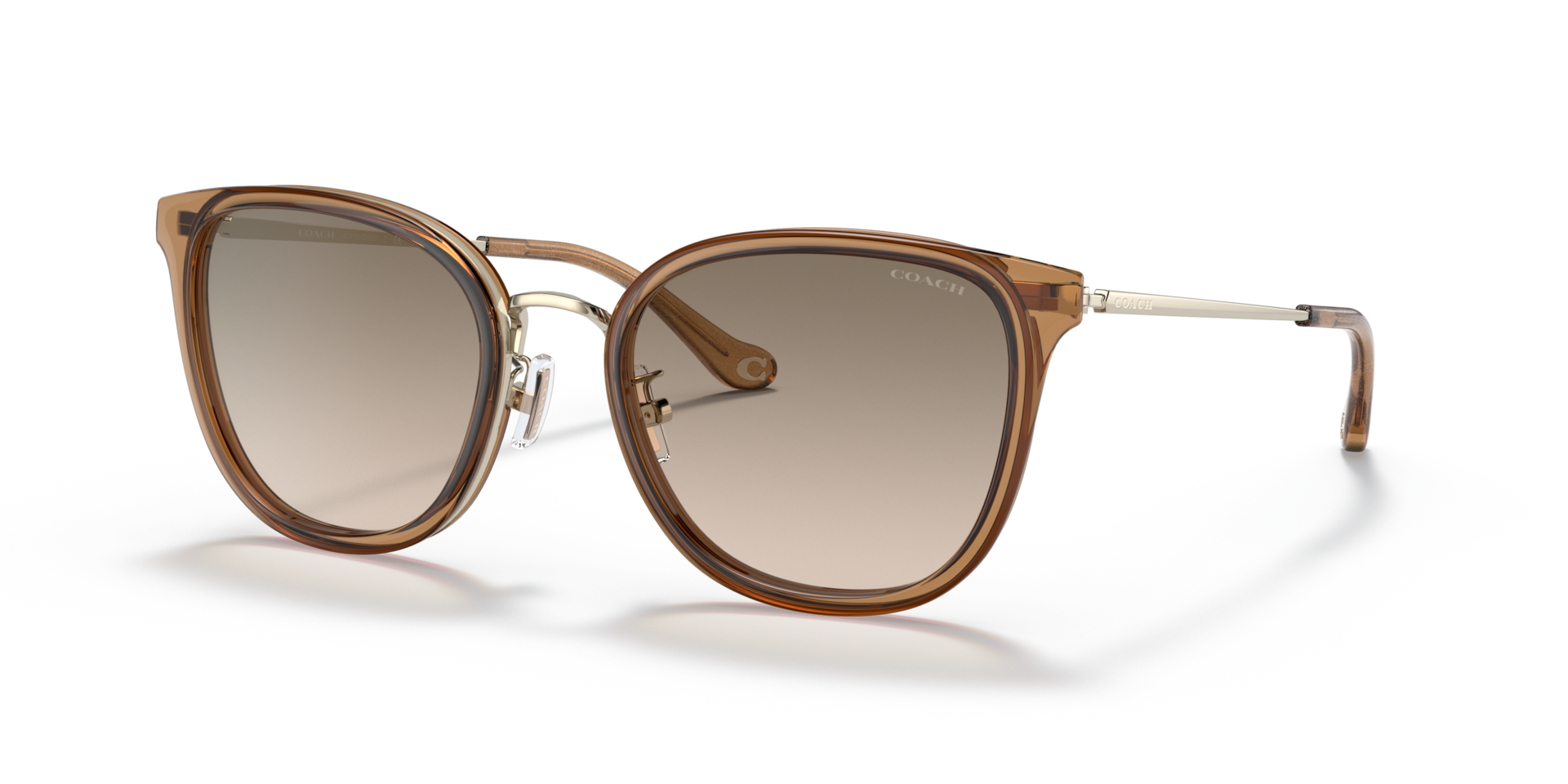 金鯱（C3） Coach C7999 L (54 - 20) with Brown lenses and Gold frame