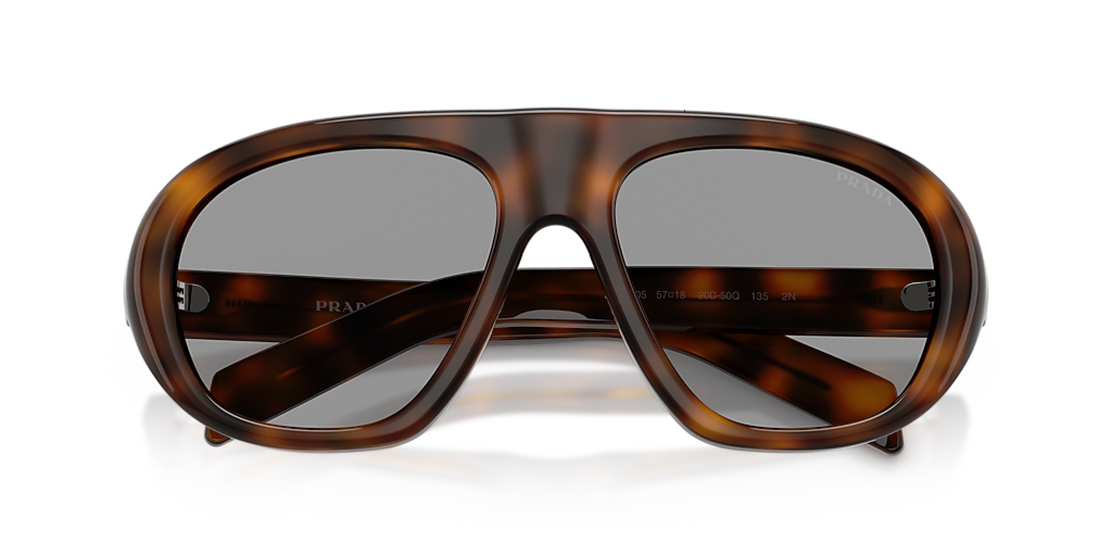 Prada PR C05S L (57 - 18) with Grey lenses and Tortoise frame