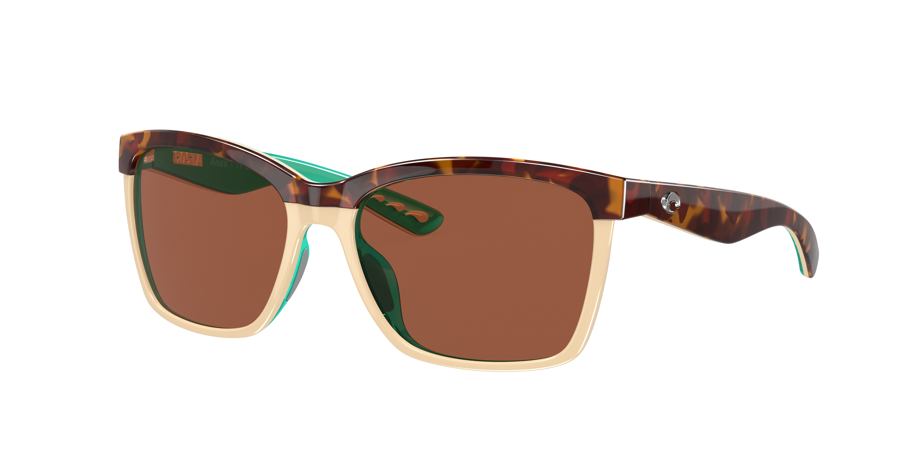 Costa Woman Sunglass Anaa -  Frame color: Shiny Retro Tort/Cream/Mint, Lens color: Copper