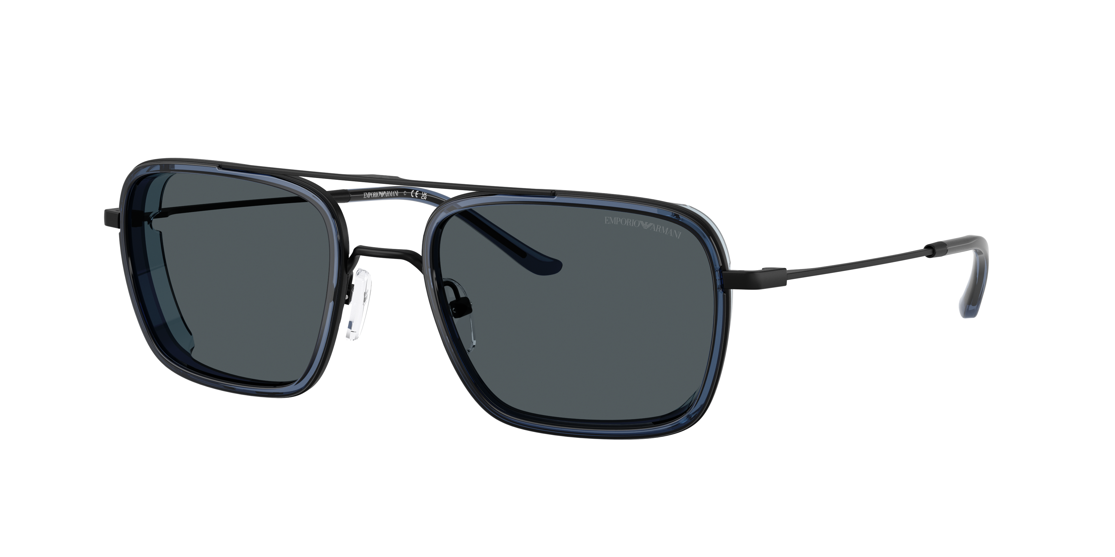 Emporio Armani EA2162 XL (54 - 21) with Blue lenses and Black