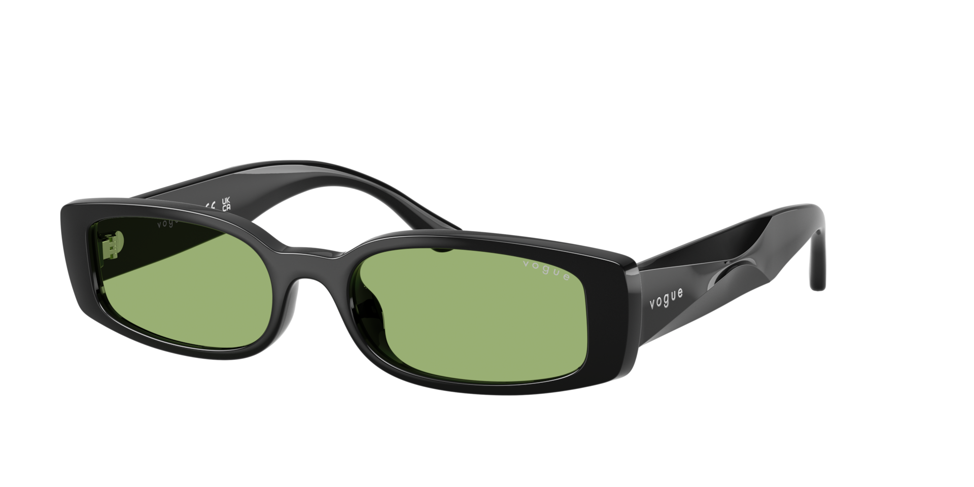 Vogue Eyewear Black/Green Vo5725su W44/2 Woman Sunglasses Acetate Squared Normal - Image 2