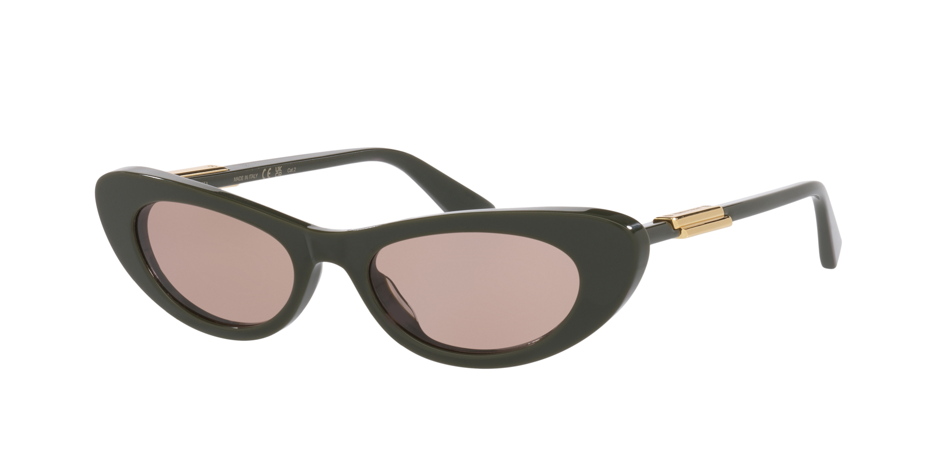 Bottega Veneta Femme Sunglass Bv1447S - Couleur du Monture Vert Couleur de Lentille Brun 350 €