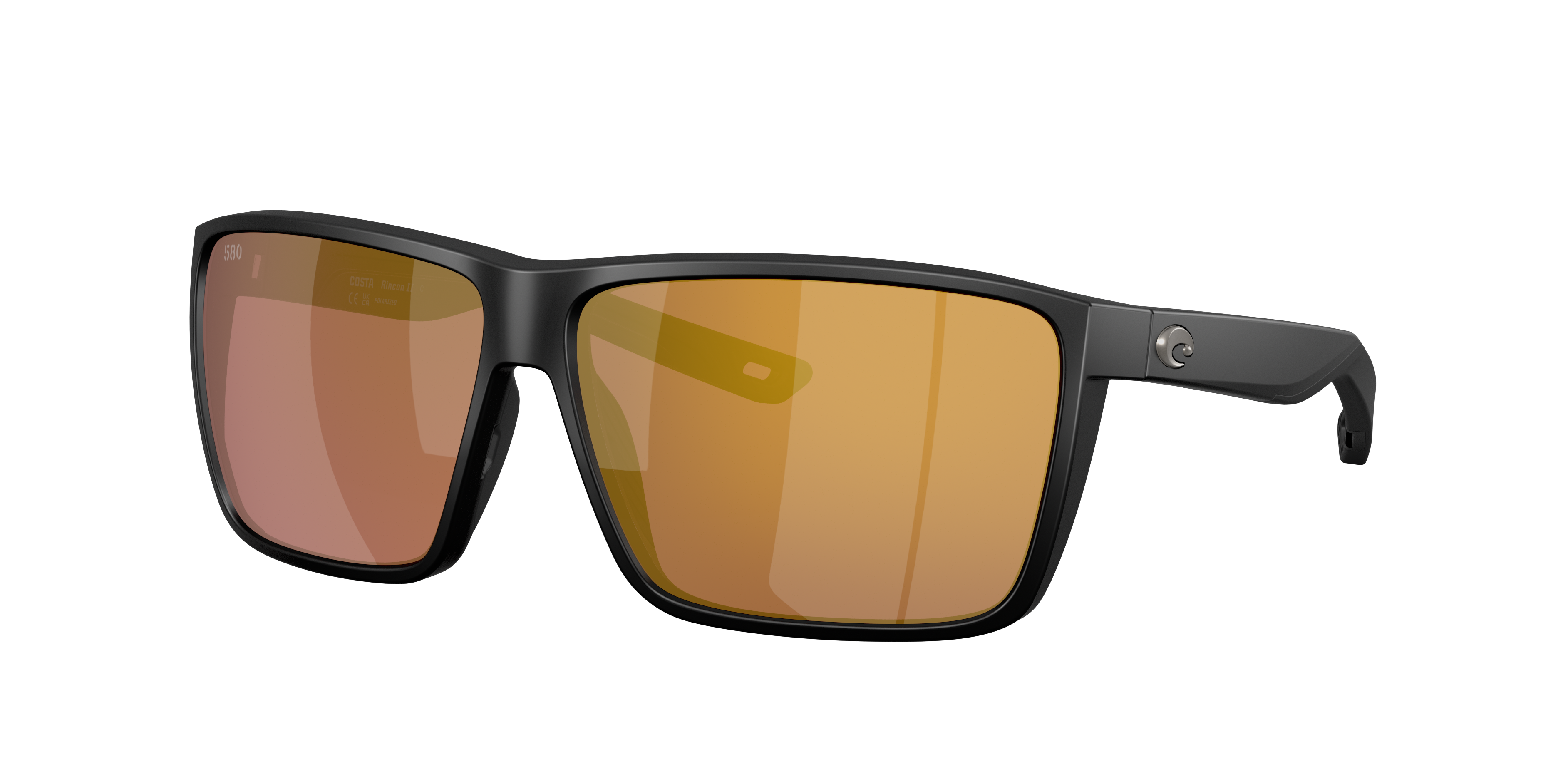 Costa Man Sunglass Rincon II -  Frame color: Matte Black, Lens color: Gold Mirror