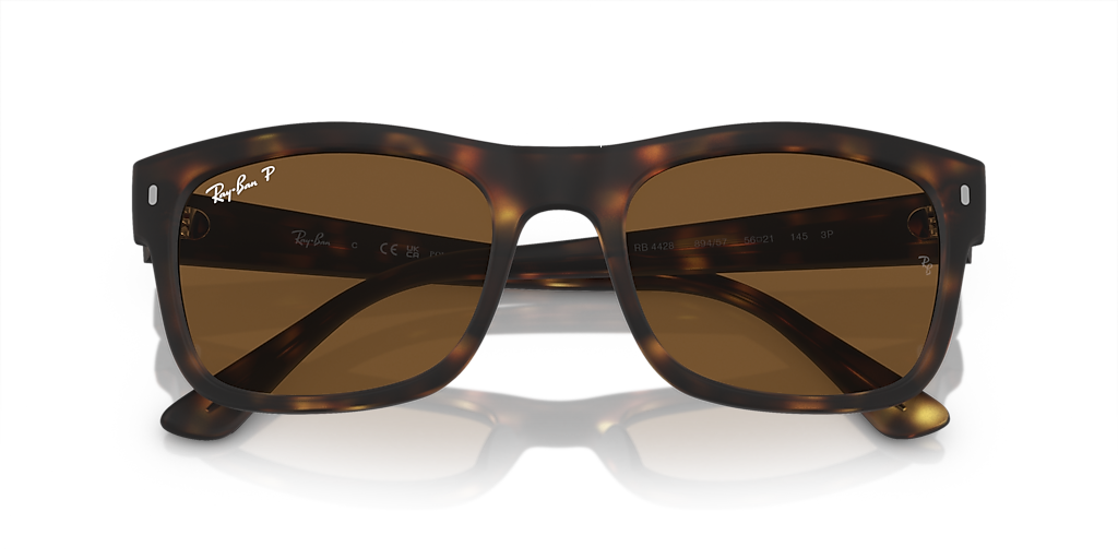 Ray-Ban ブラウン・トータス ファッションメガネ Ray-Ban RB4428 L (56 - 21) with Brown lenses and Tortoise frame
