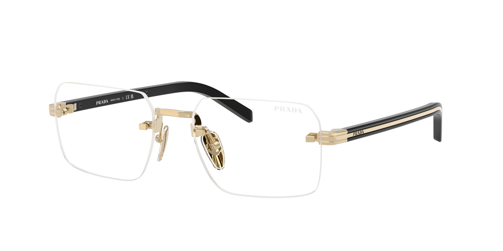 Prada Homme Sunglass PR D55S - Couleur du Monture Or Ple Couleur de Lentille Filtre lumire bleu-violet 400 €