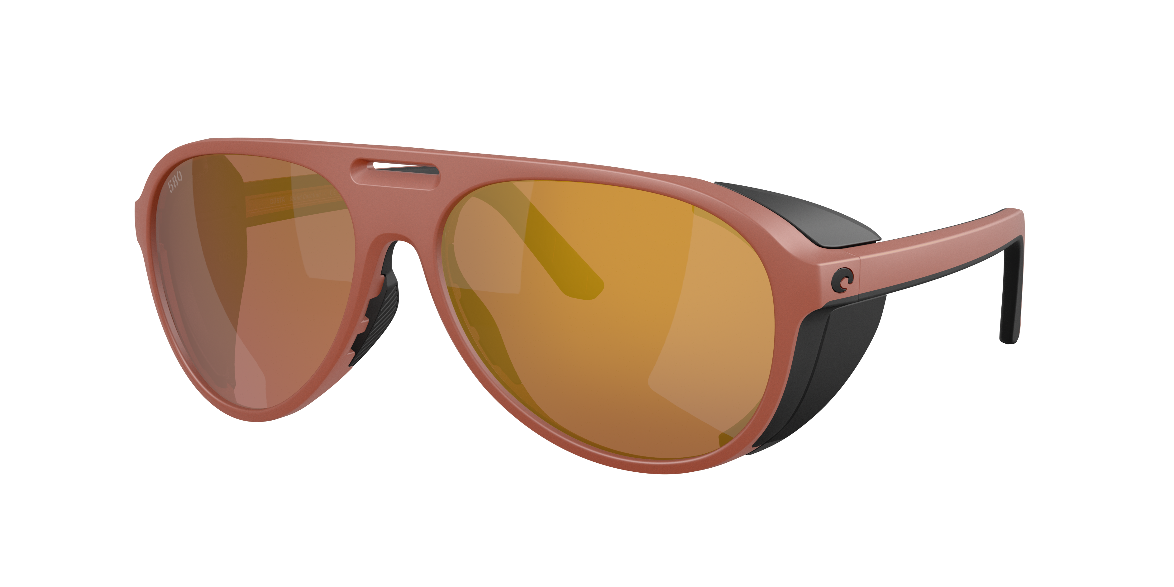 Costa Man Sunglass Grand Catalina -  Frame color: Matte Terra Cotta, Lens color: Gold Mirror