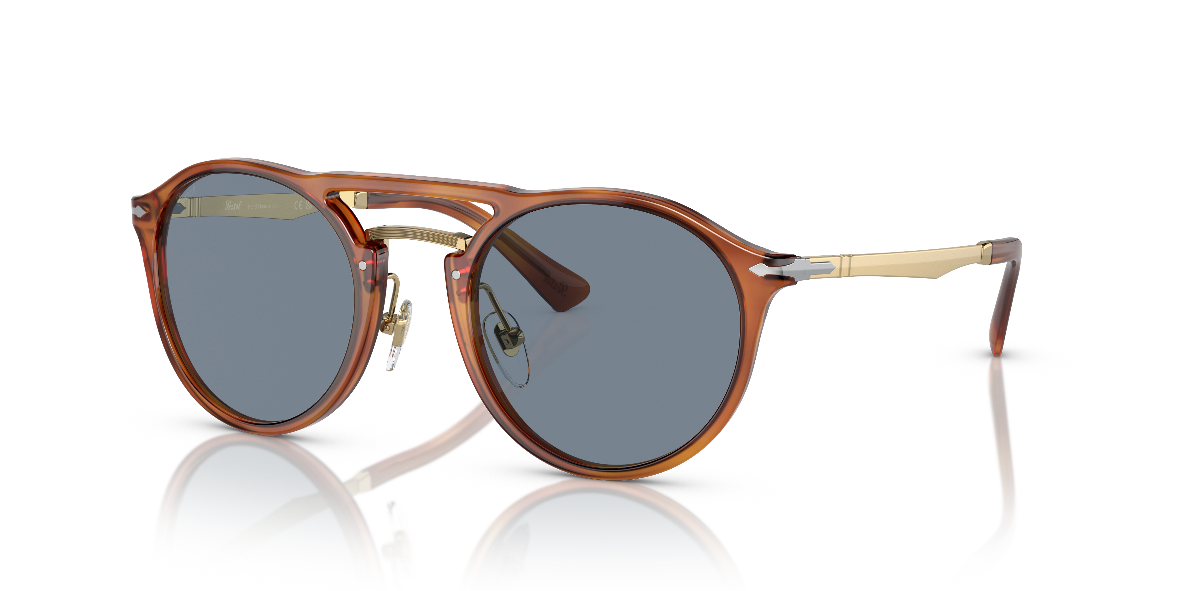 Persol PO3264S サングラス Persol PO3264S L (50 - 22) with Blue lenses and Brown frame