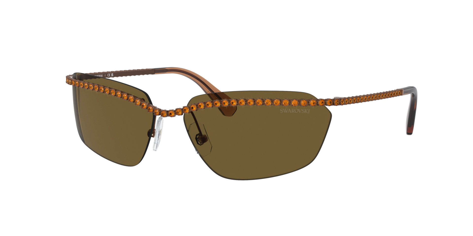 Swarovski Woman Sunglass SK7001 -  Frame color: Brown, Lens color: Dark Brown