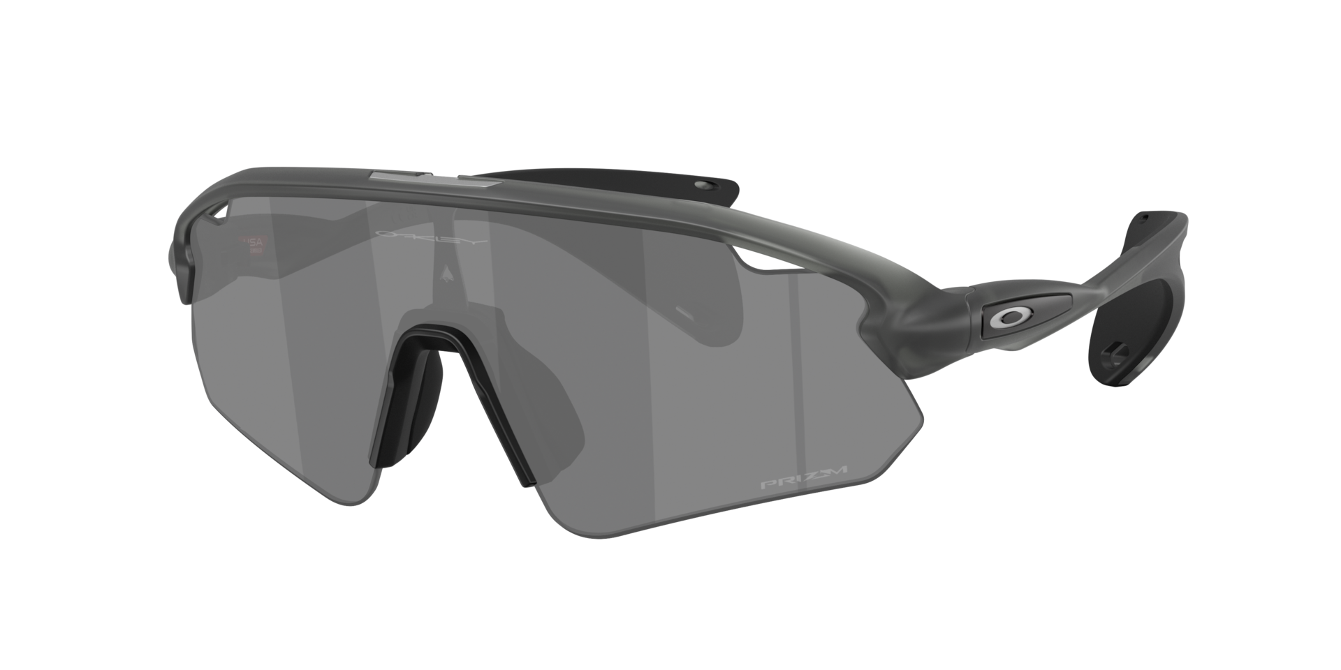 Oakley Unisex Sunglass Stunt Devil (Low Bridge Fit) - Rahmenfarbe: Matte Grey Smoke, Linsenfarbe: Prizm Black