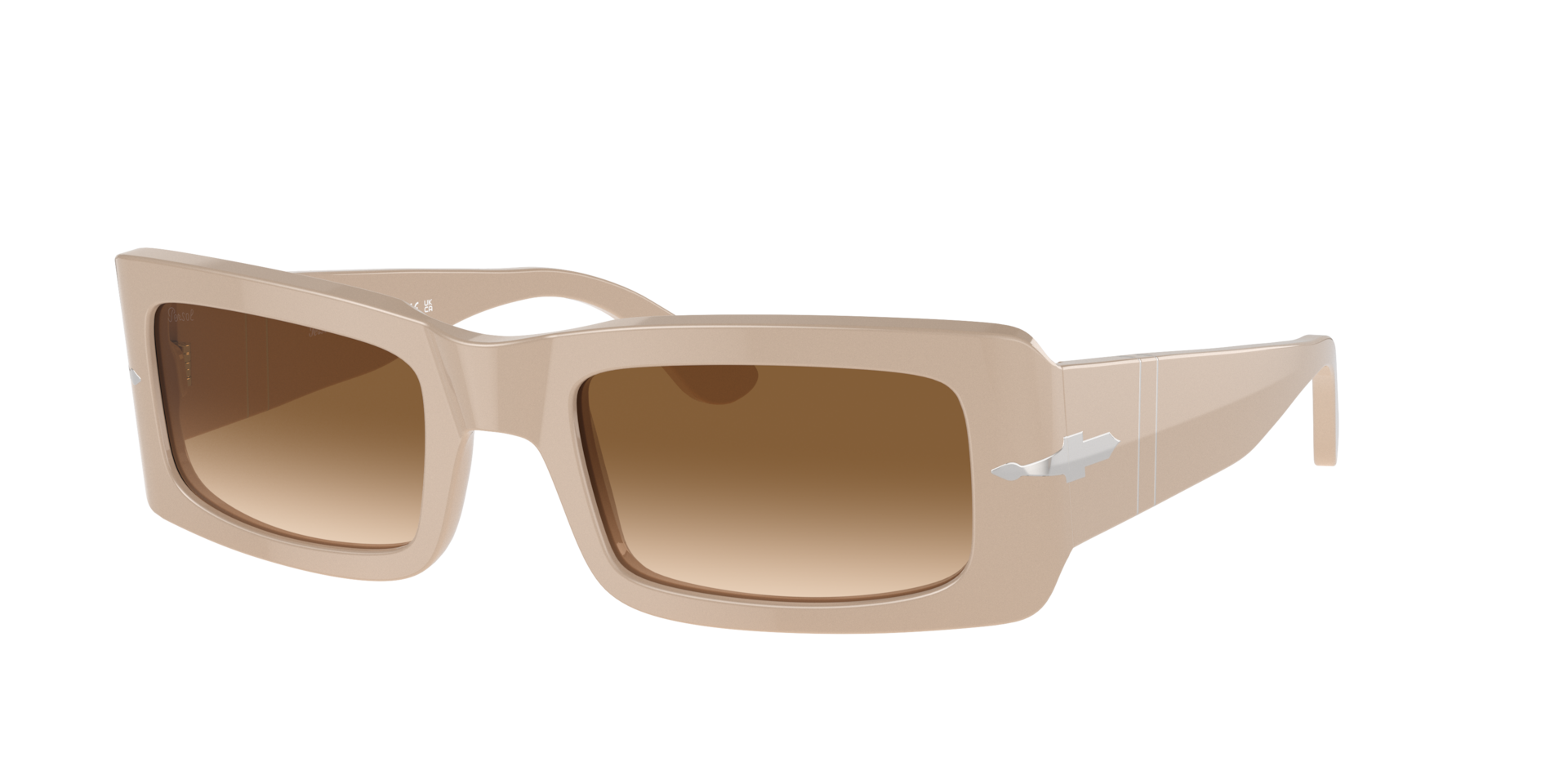 Persol Unisex Sunglass PO3332S Francis -  Frame color: Solid Beige, Lens color: Clear Gradient Brown