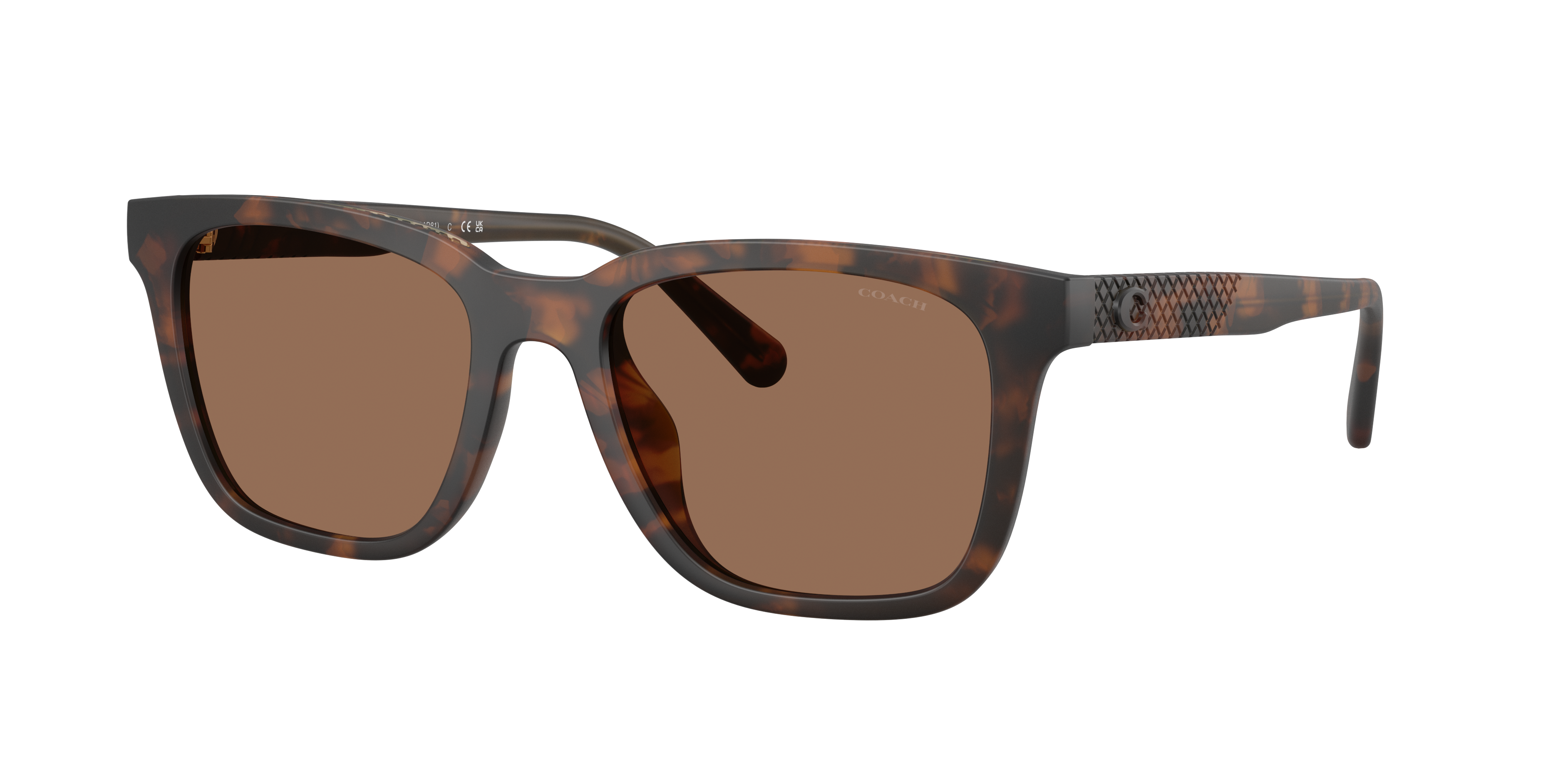 Coach Man Sunglass CAD81 -  Frame color: Matte Dark Tortoise, Lens color: Brown Solid
