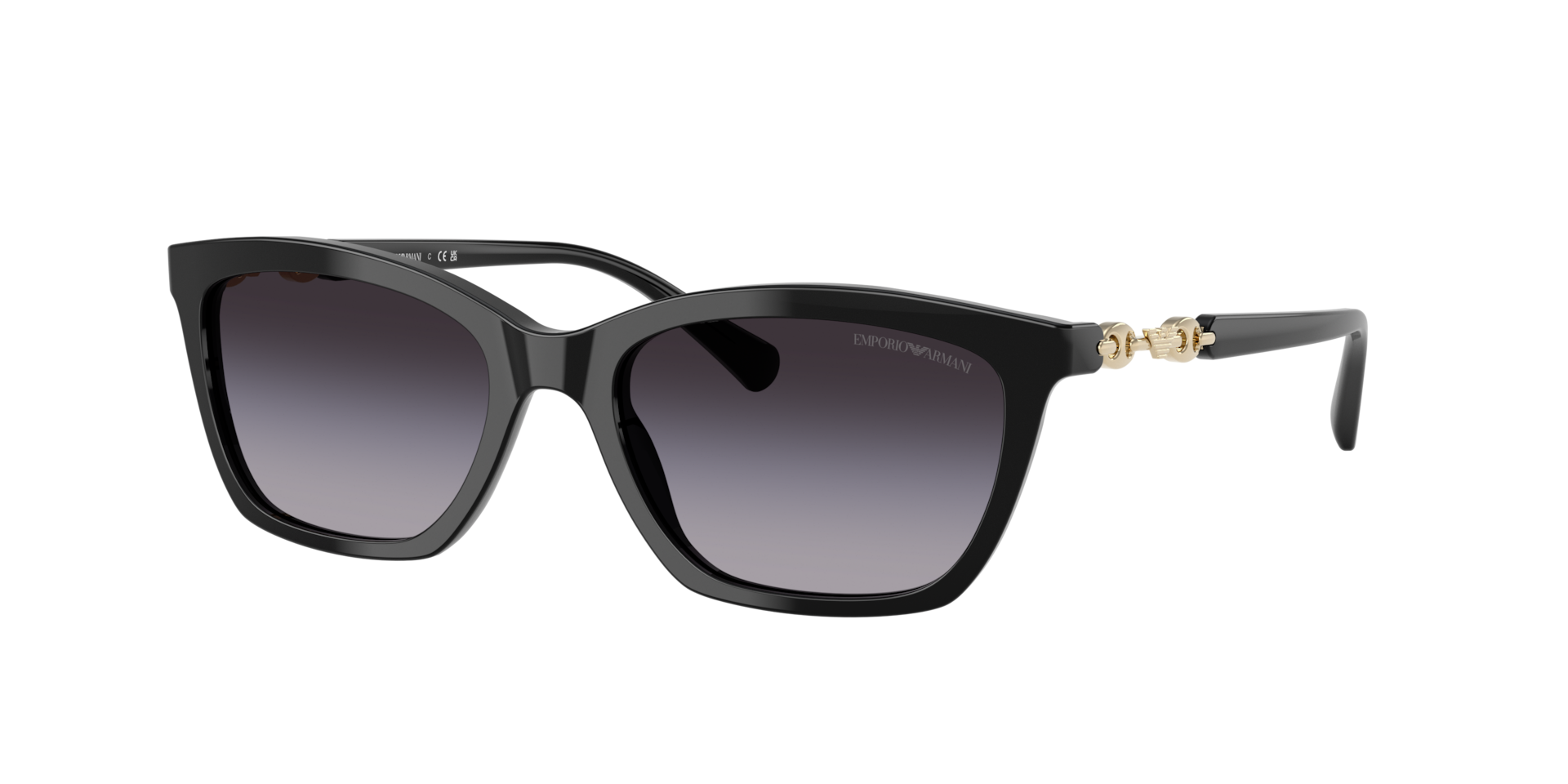 Emporio Armani Femme Sunglass EA4238 - Couleur du Monture: Noir brillant, Couleur de Lentille: Dégradé Gris