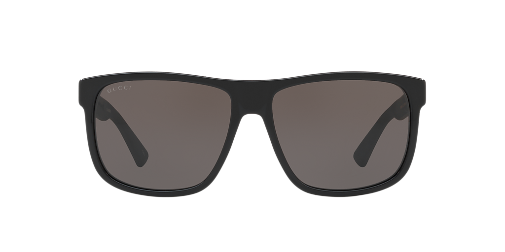 Gucci GG0010S L (58 - 16) with Grey lenses and Black frame