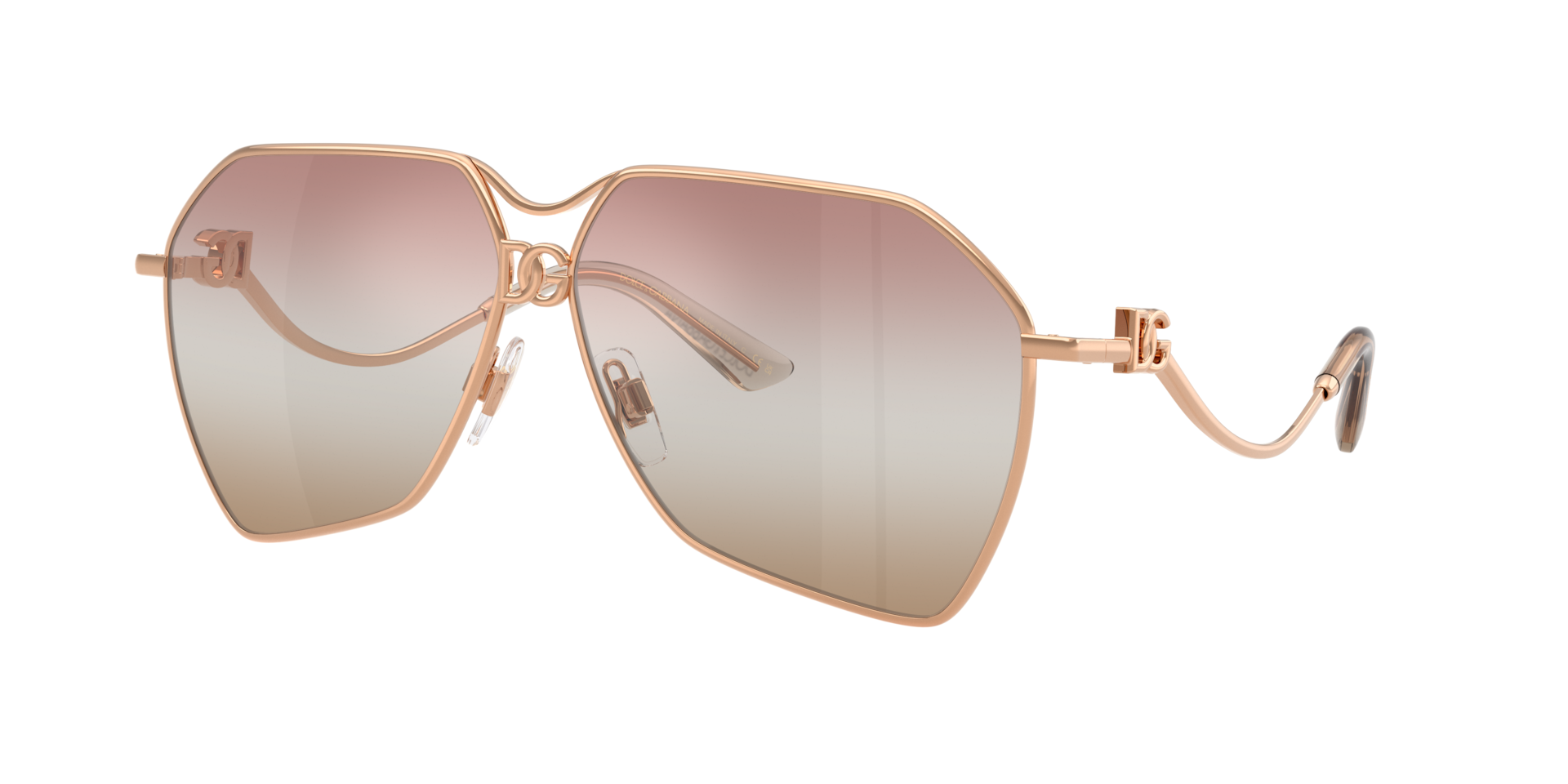 Dolce&Gabbana Frau Sunglass DG2326 - Rahmenfarbe: Rotgold, Linsenfarbe: Pink Gradient Brown Mirror