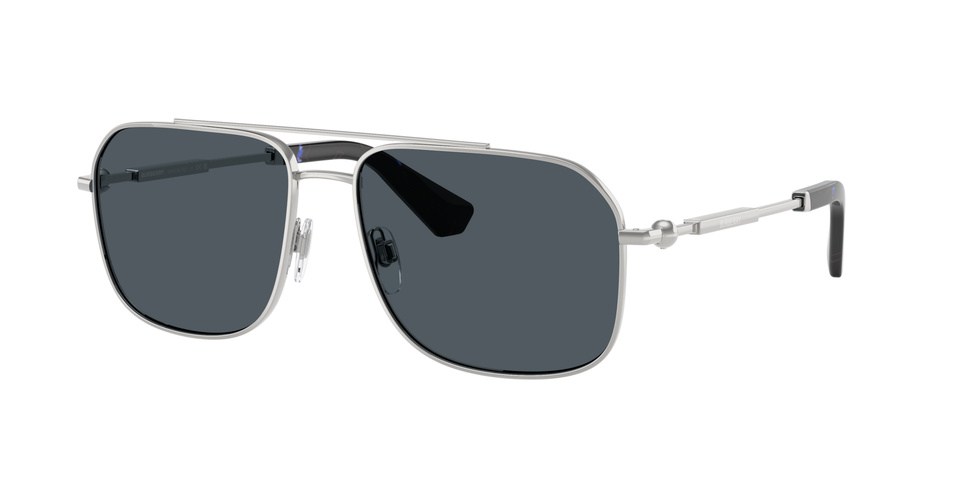Burberry Homme Sunglass BE3159 - Couleur du Monture Argent Couleur de Lentille Gris fonc 184 €