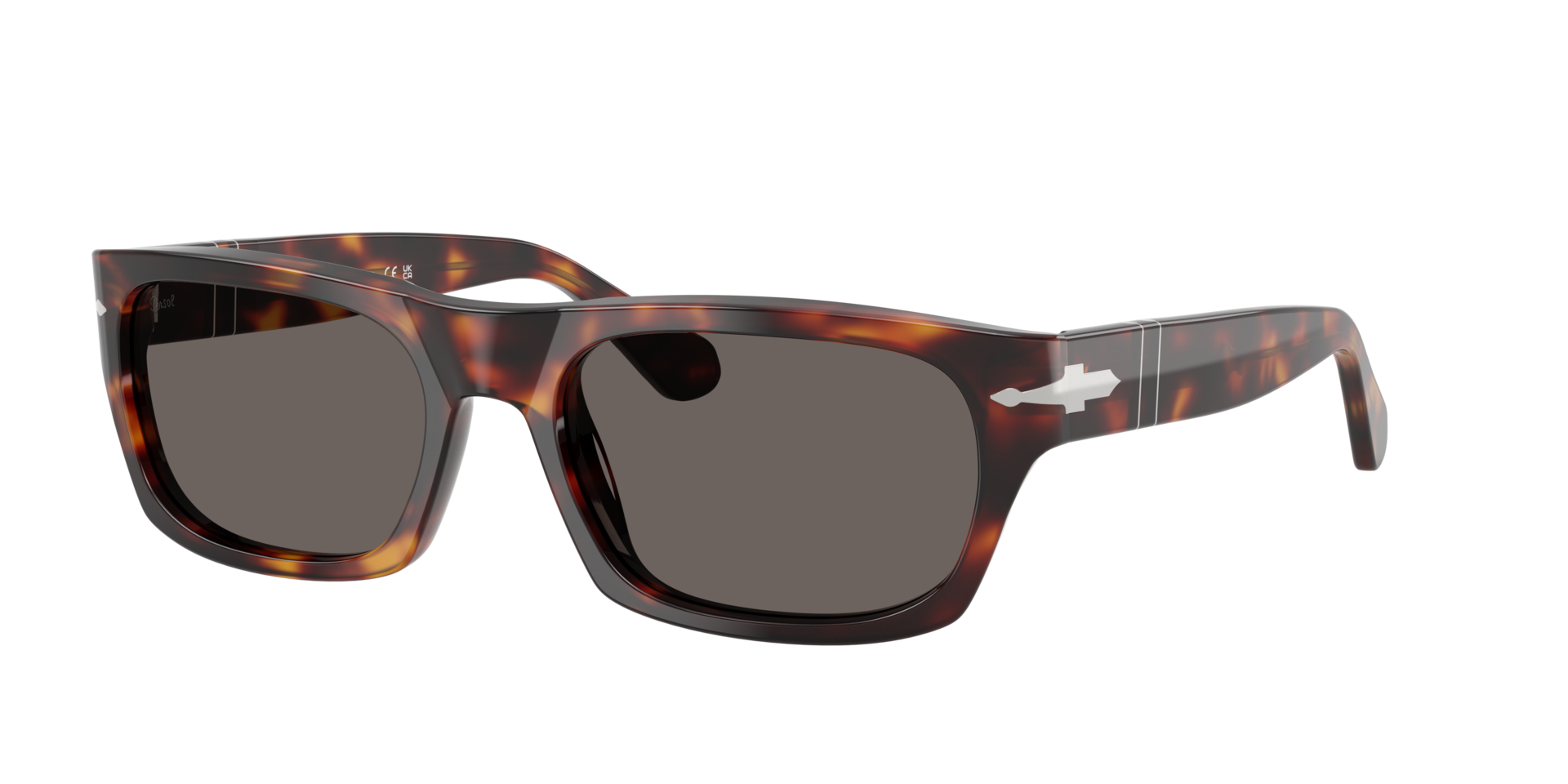Persol Unisex Grey Po3398s 24/B1 Sunglasses Acetate Turtle Squared Normal - Image 2