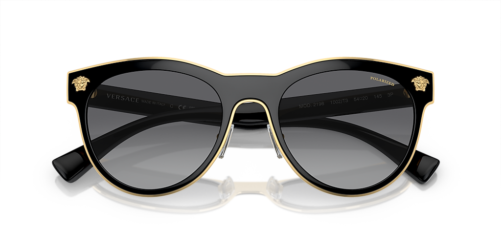 Versace VE2198 S (54 - 20) with Grey lenses and Black frame  display picture 3