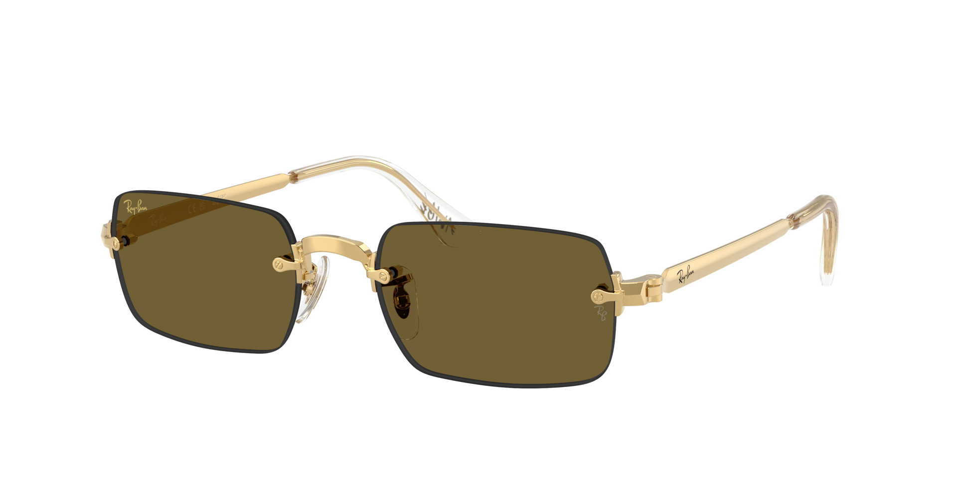 Ray-Ban Unisex Sunglass RB3928 By A$AP Rocky -  Framekleur: Arista goud, Lenskleur: Donkerbruin