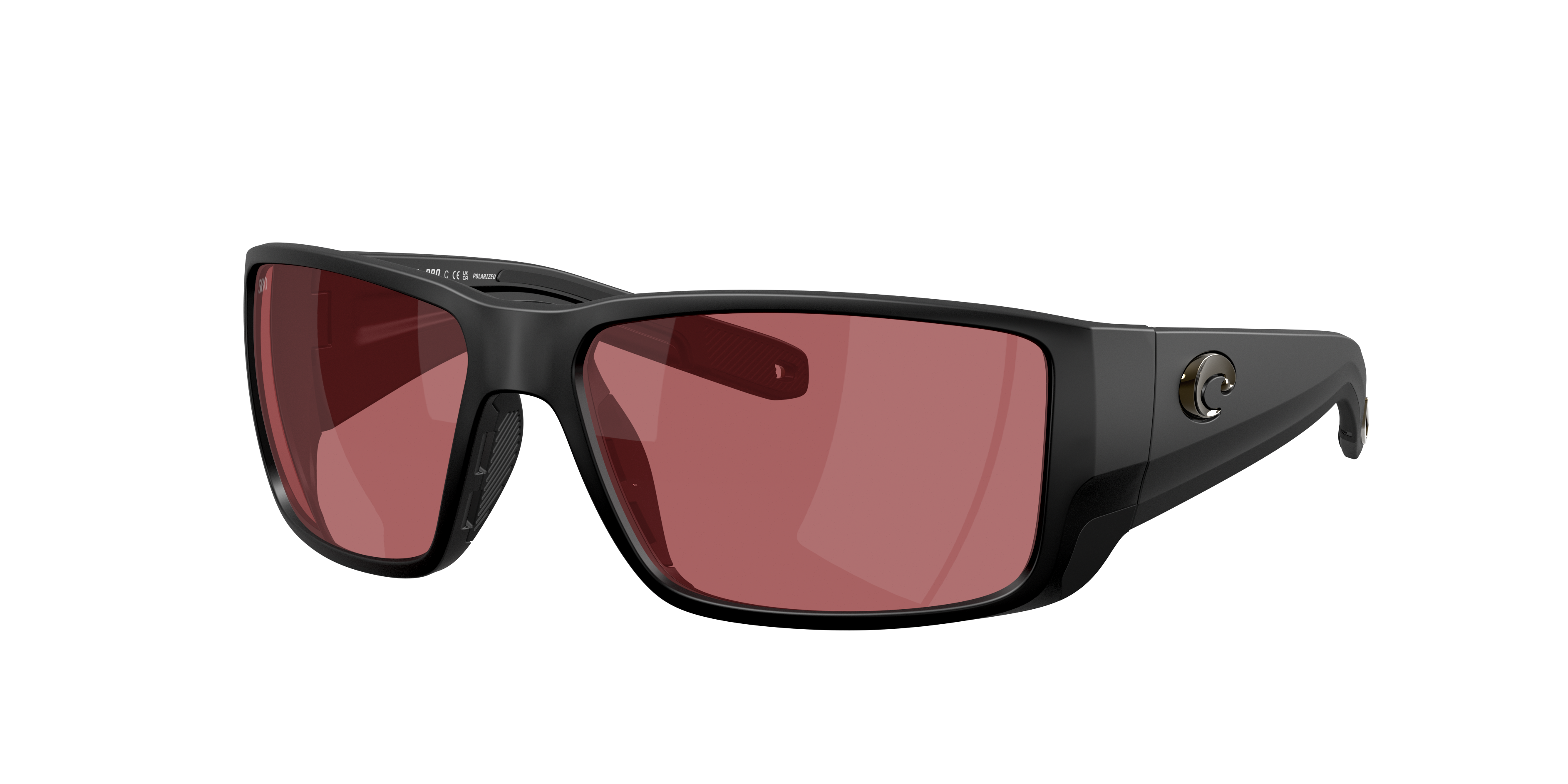 Costa Man Sunglass Blackfin PRO -  Frame color: Matte Black, Lens color: Rose