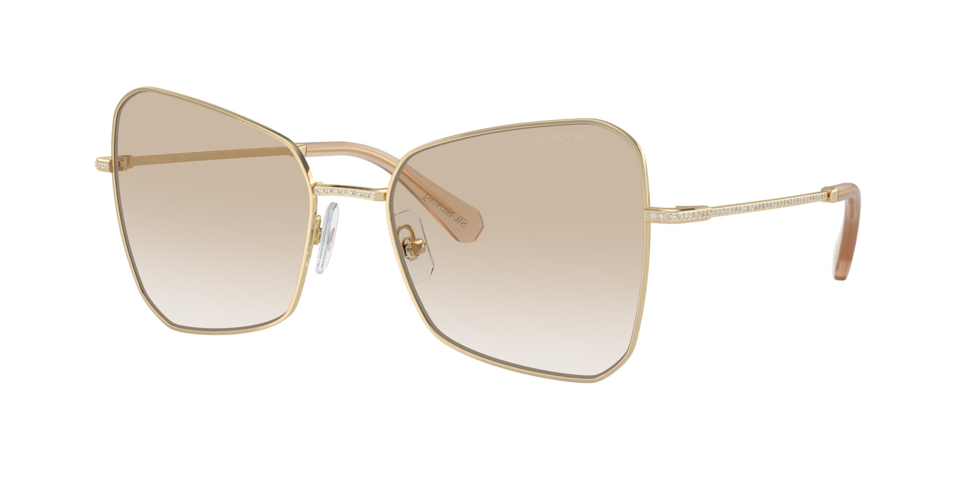 Swarovski Woman Sunglass SK7008 -  Frame color: Pale Gold, Lens color: Neutral Gradient Light Grey