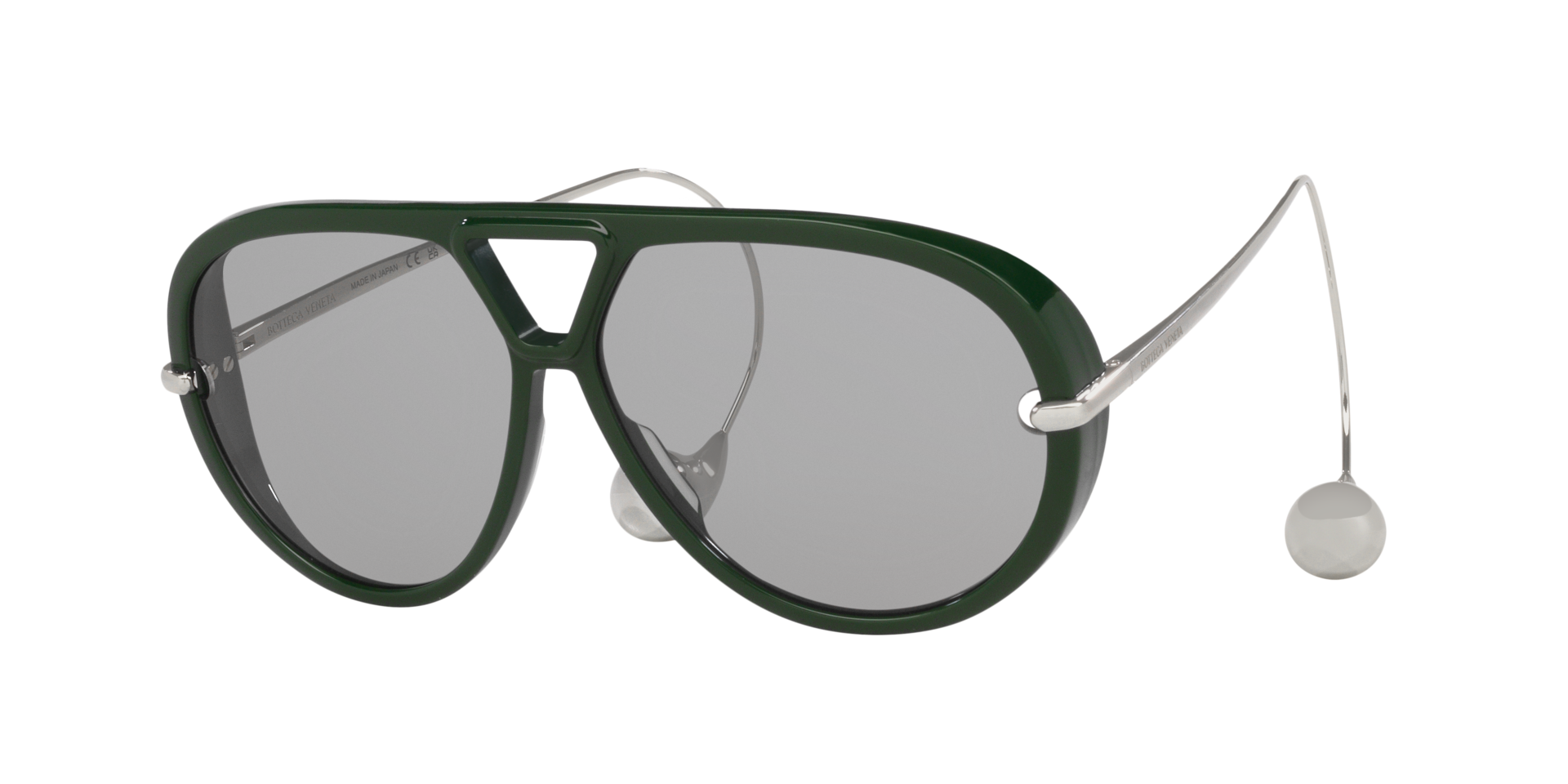 Bottega Veneta Woman Sunglass BV1273S Frame color Green Lens color Grey