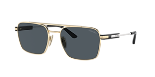 Prada PR 67ZS L (56 - 18) with Grey lenses and Gold frame