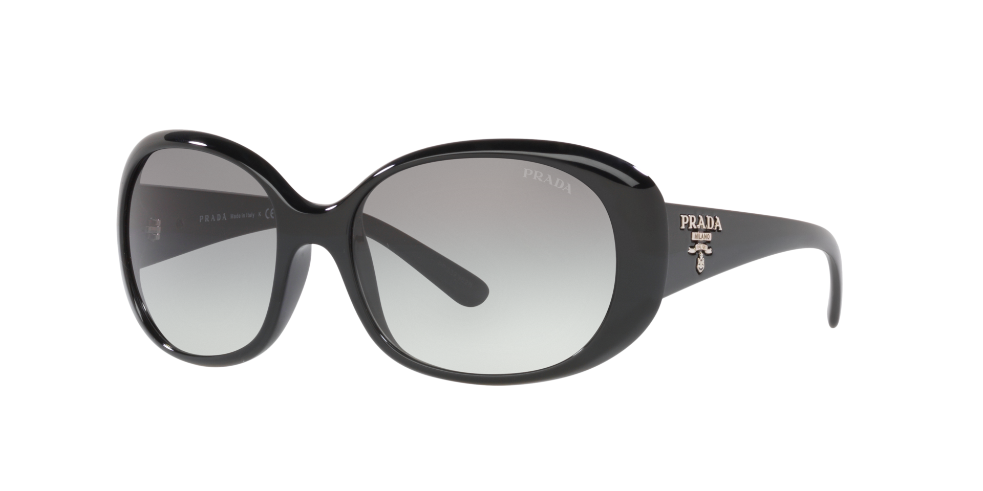 Prada Femme Sunglass Outlet - Couleur du Monture Noir Couleur de Lentille Dgrad Gris 110 €