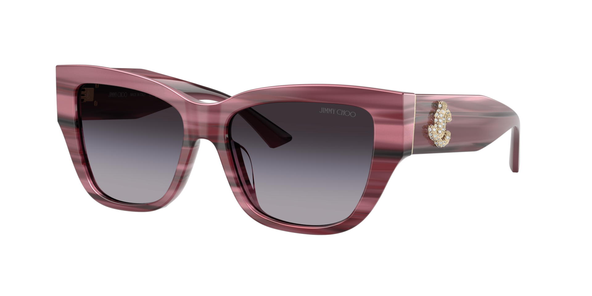 Jimmy Choo Woman Sunglass JC5039BU -  Frame color: Striped Cranberry, Lens color: Gradient Gray
