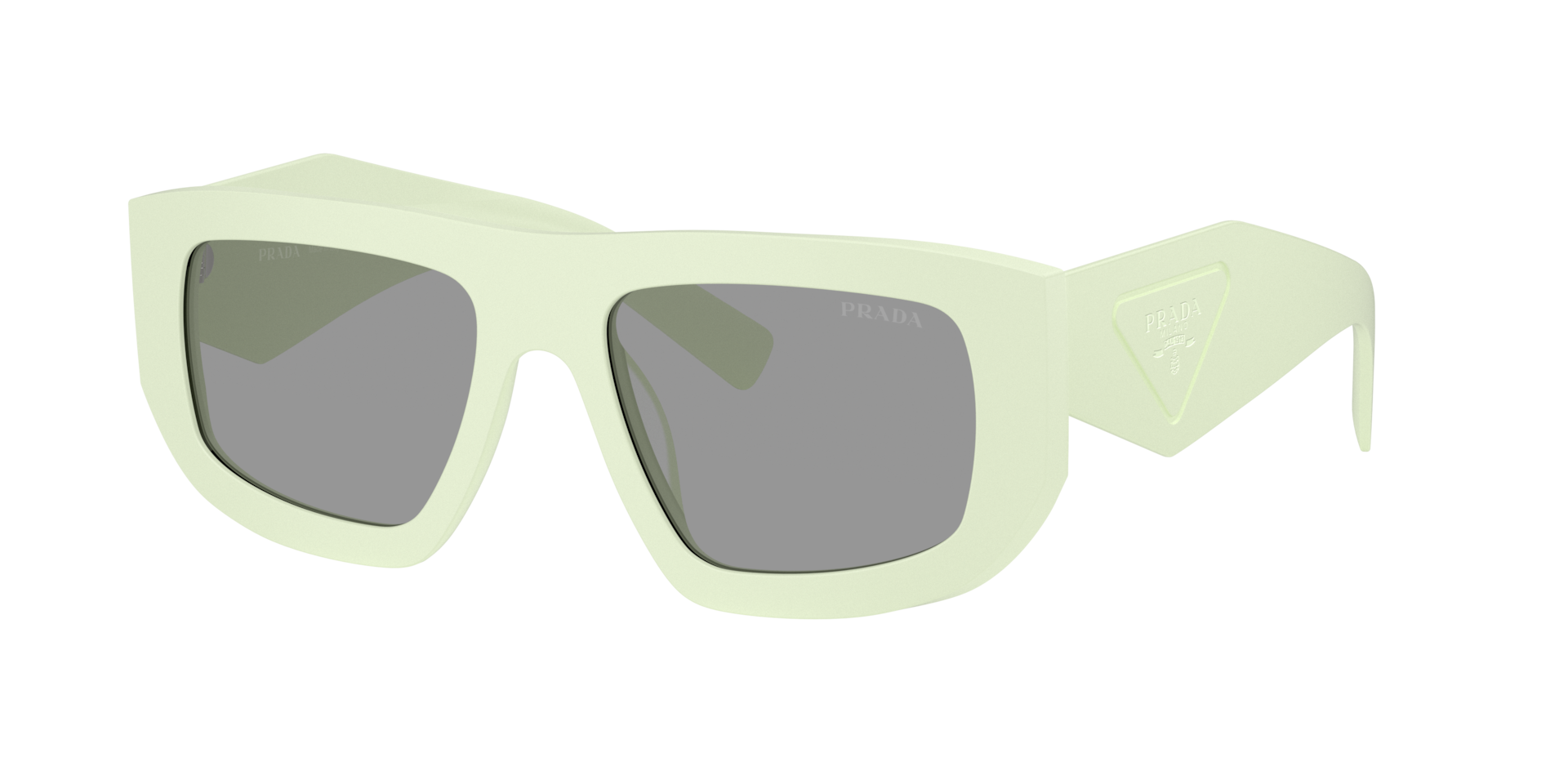 Prada Frau Sunglass PR D04SU - Rahmenfarbe: Mintgrün matt, Linsenfarbe: Grau
