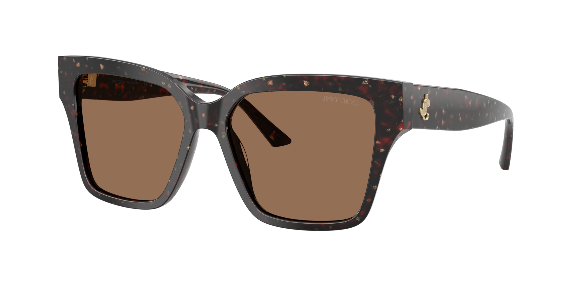 Jimmy Choo Woman Sunglass JC5003 -  Frame color: Dark Havana Glitter, Lens color: Dark Brown