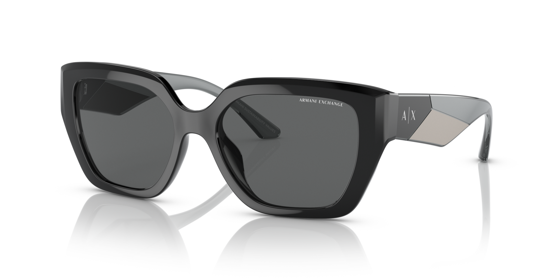 Armani Exchange AX4125SU M (54 - 17) with Grey lenses and Black