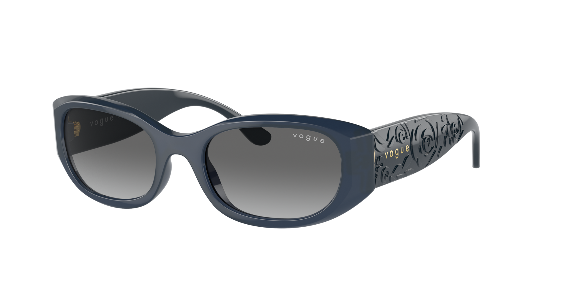Vogue Eyewear Woman Sunglass VO5525S - Frame color: Opal Dark Blue, Lens color: Grey Gradient Dark Grey