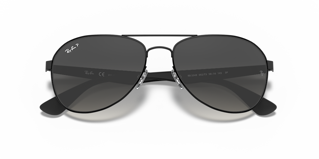 Ray-Ban RB3549 XL (61 - 16) with Grey lenses and Black frame