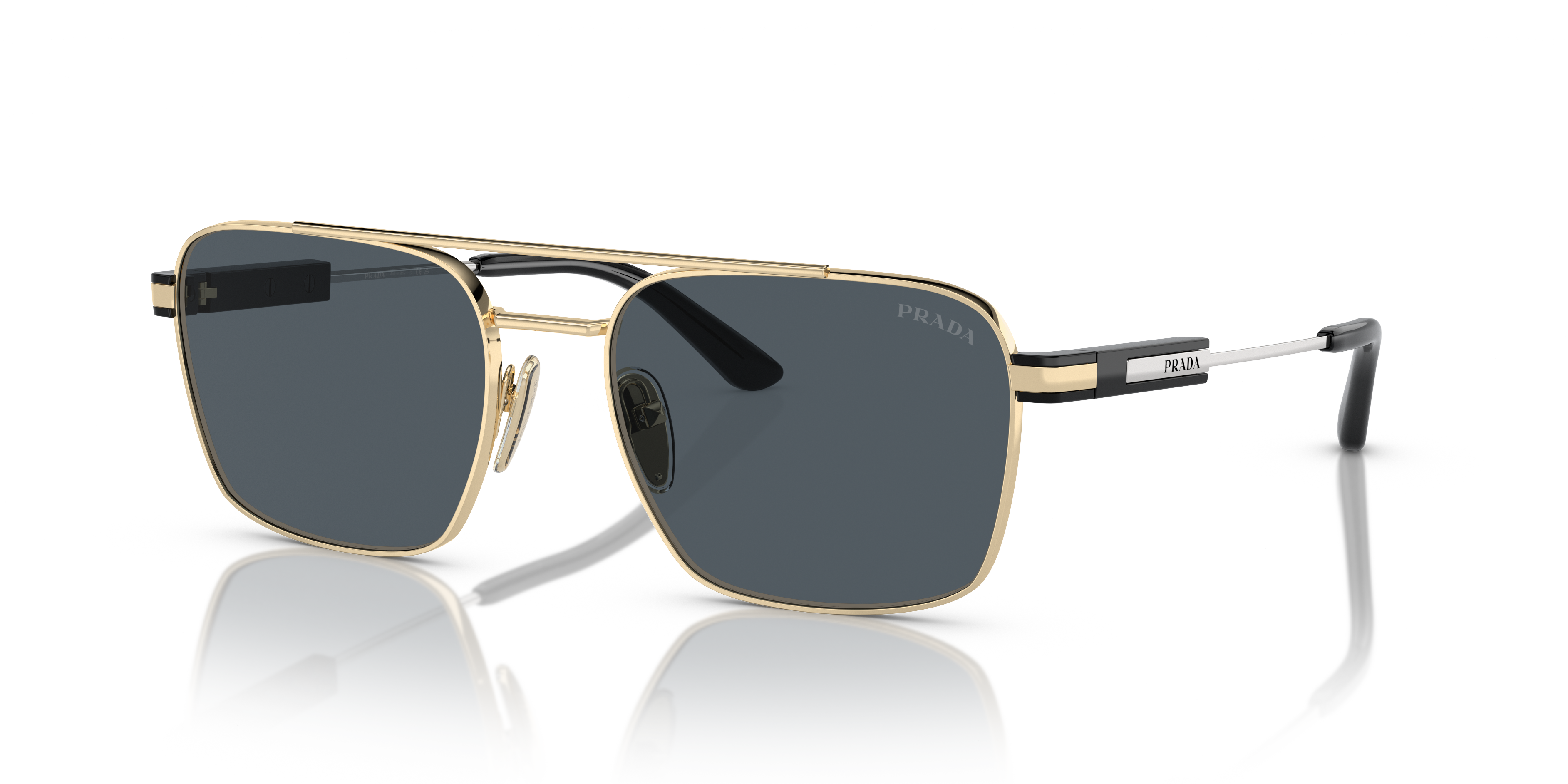 Prada PR 67ZS L (56 - 18) with Grey lenses and Gold frame