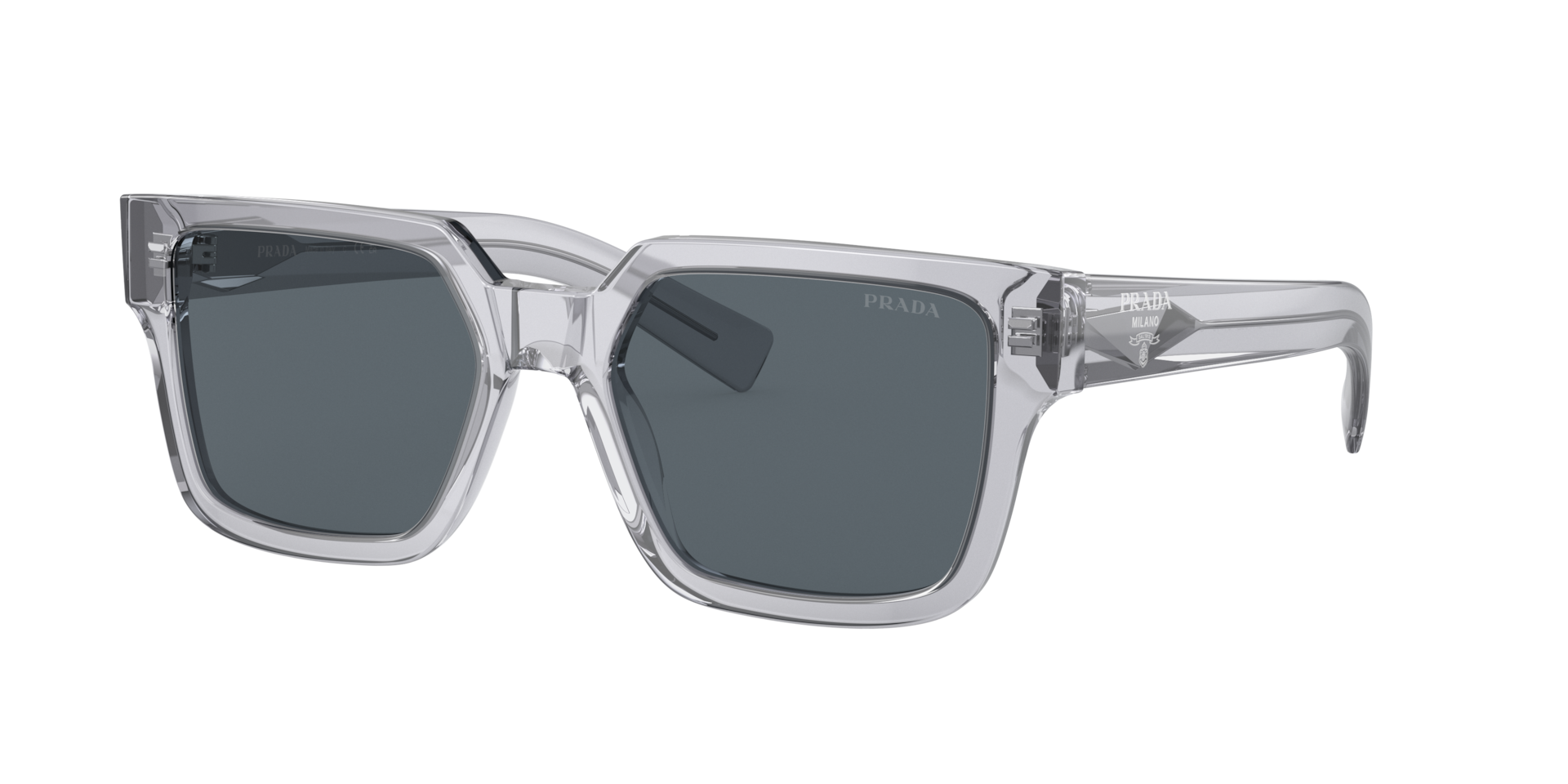 Prada PR 03ZS M (54 - 19) with Blue lenses and Grey frame