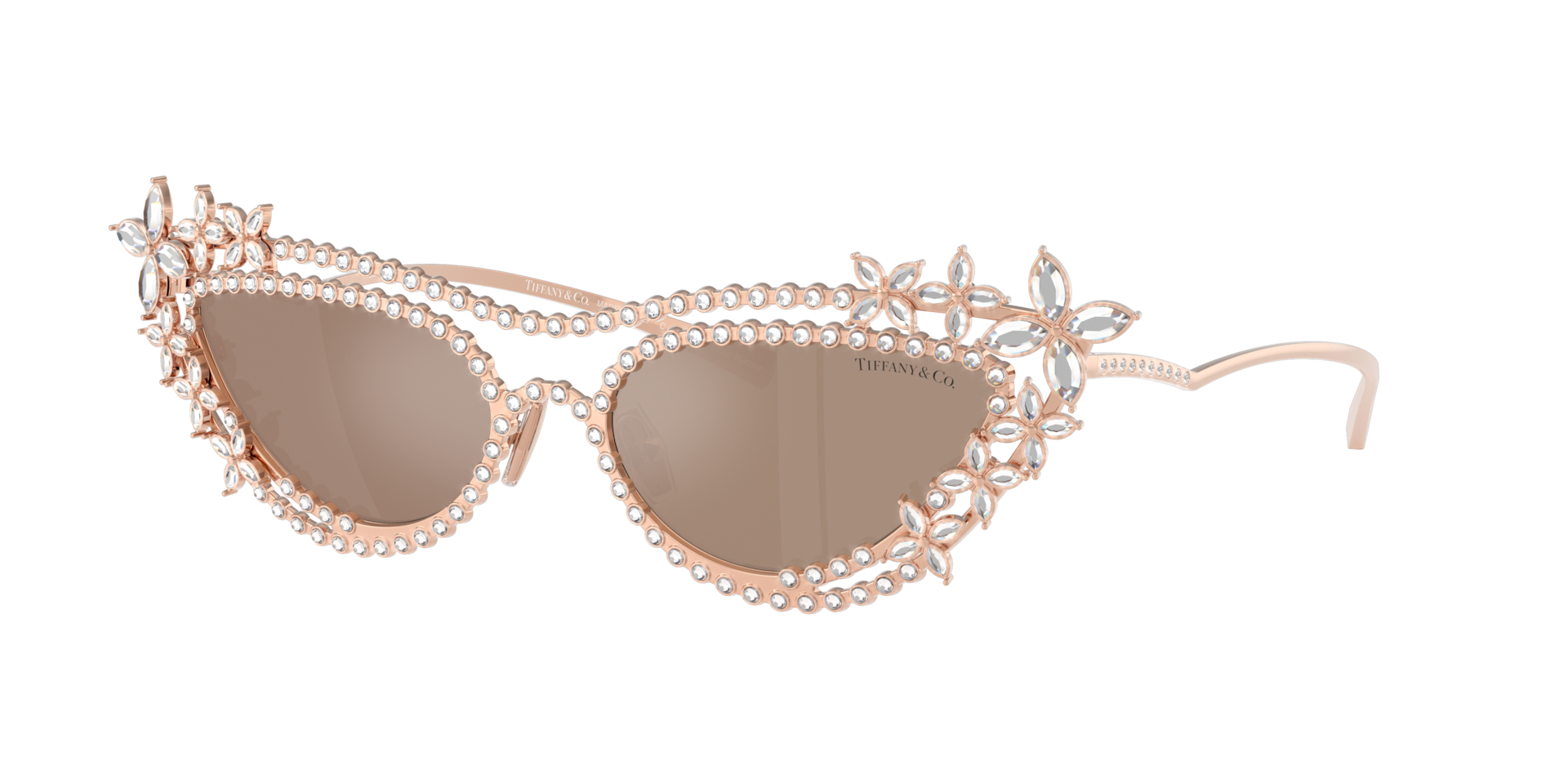 Tiffany & Co. Woman Sunglass TF3109BK -  Frame color: Rose Gold Plated, Lens color: Clear Mirror Real Rose Gold
