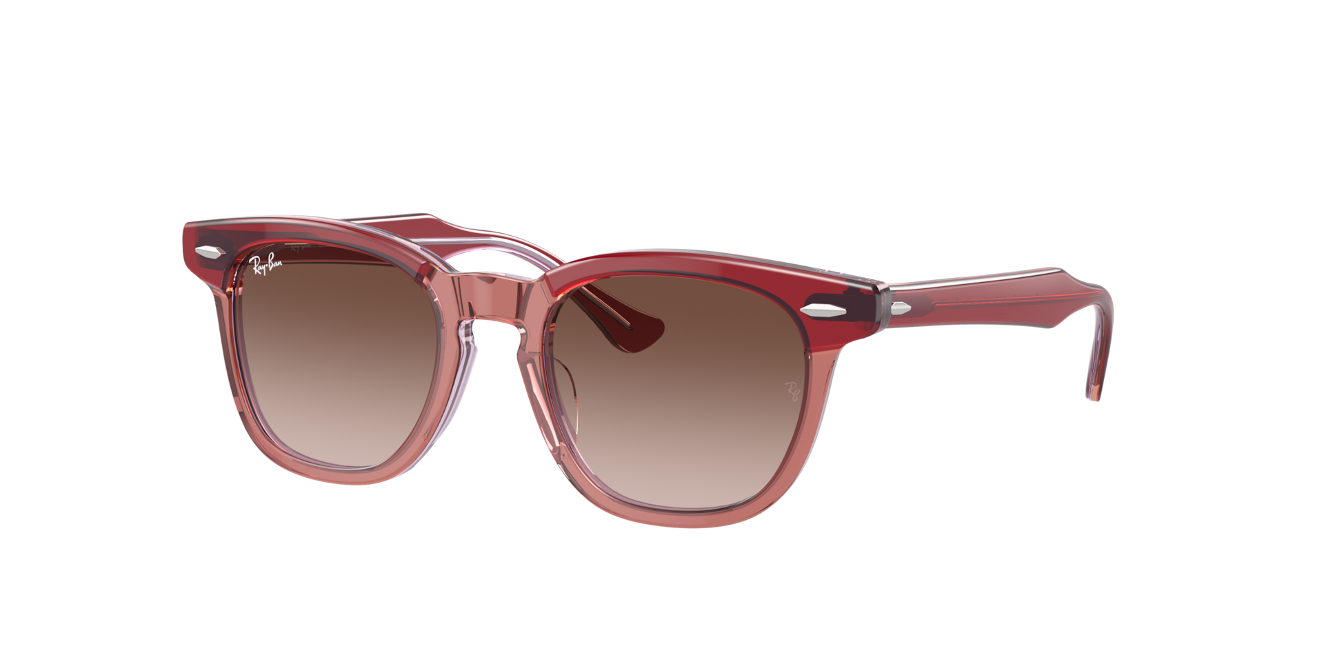 Ray-Ban Unisex Sunglass RB9098S Kids -  Frame color: Top Red & Orange & Light Purple, Lens color: Brown