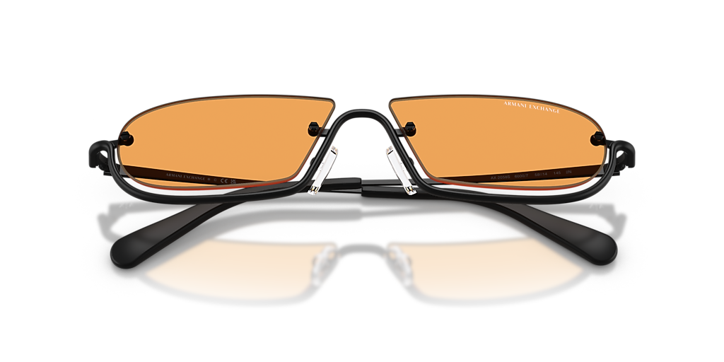 Armani Exchange AX2058S XL (58 - 14) with Orange lenses and Black