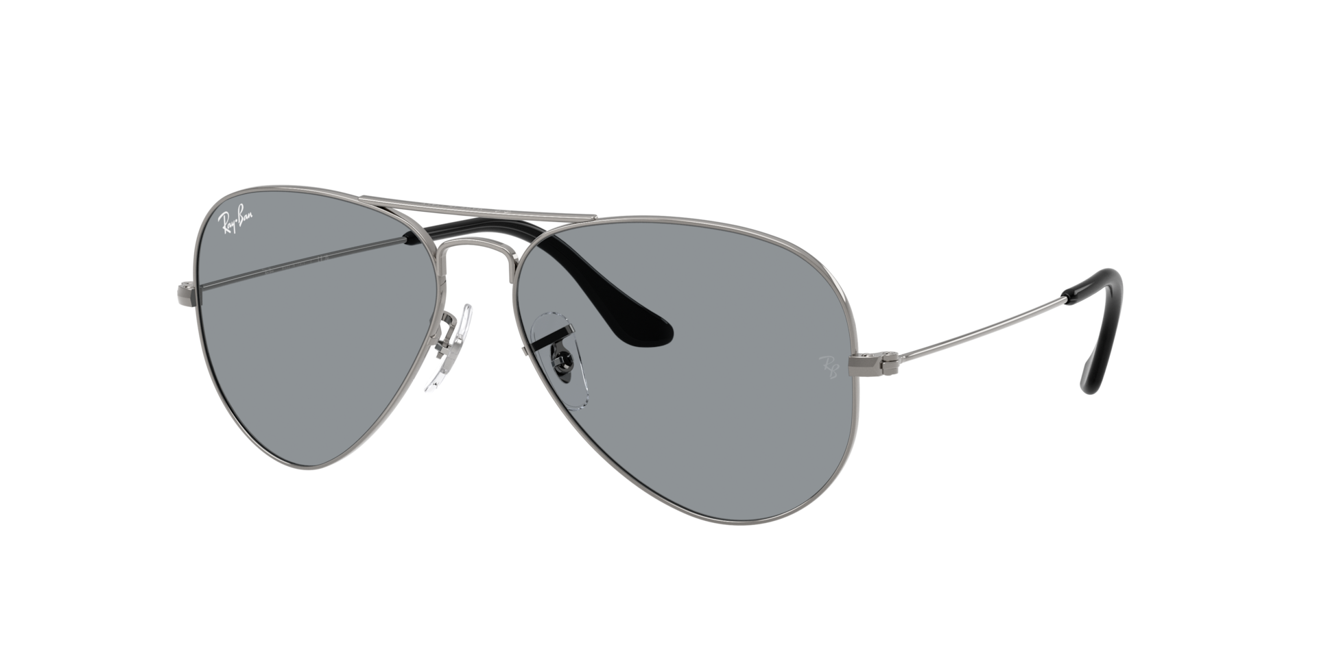 Ray-Ban Unisex Sunglass Aviator Classic Summer Capsule -  Framekleur: Staalgrijs, Lenskleur: Grijs