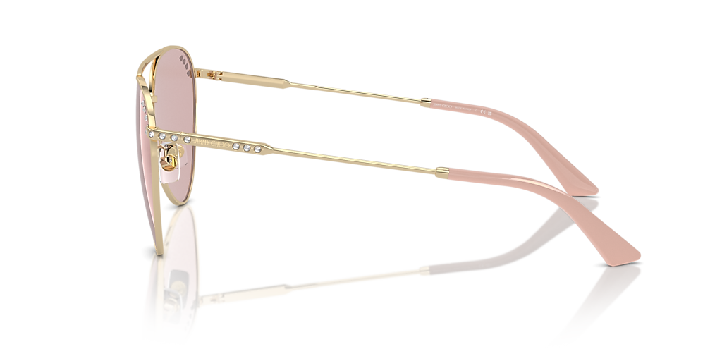 Jimmy Choo JC4002B XL (60 - 15) com Lentes Rosa e Armação Ouro