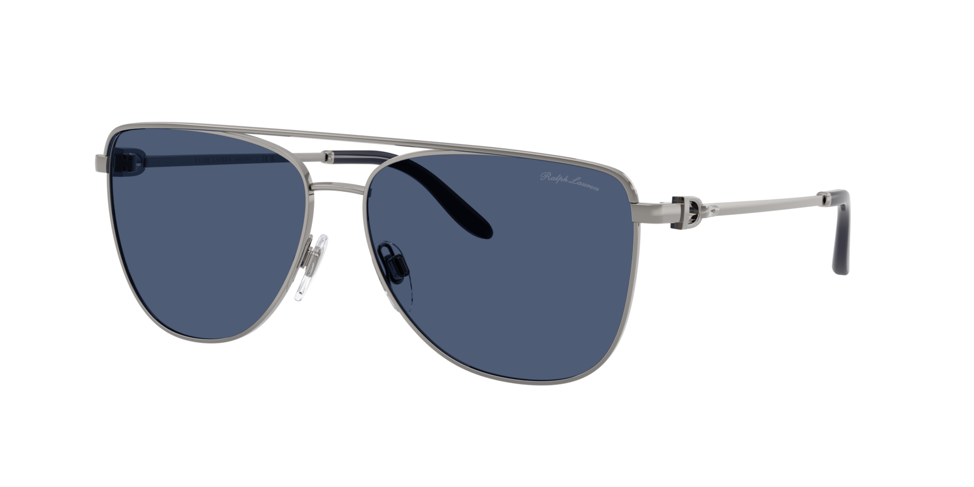 Ralph Lauren Woman Sunglass RL7096 -  Frame color: Shiny Gunmetal, Lens color: Dark Blue