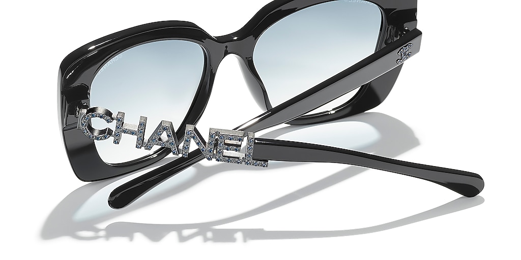 Chanel Square Sunglasses CH5422B S (53 - 17) with Blue lenses and