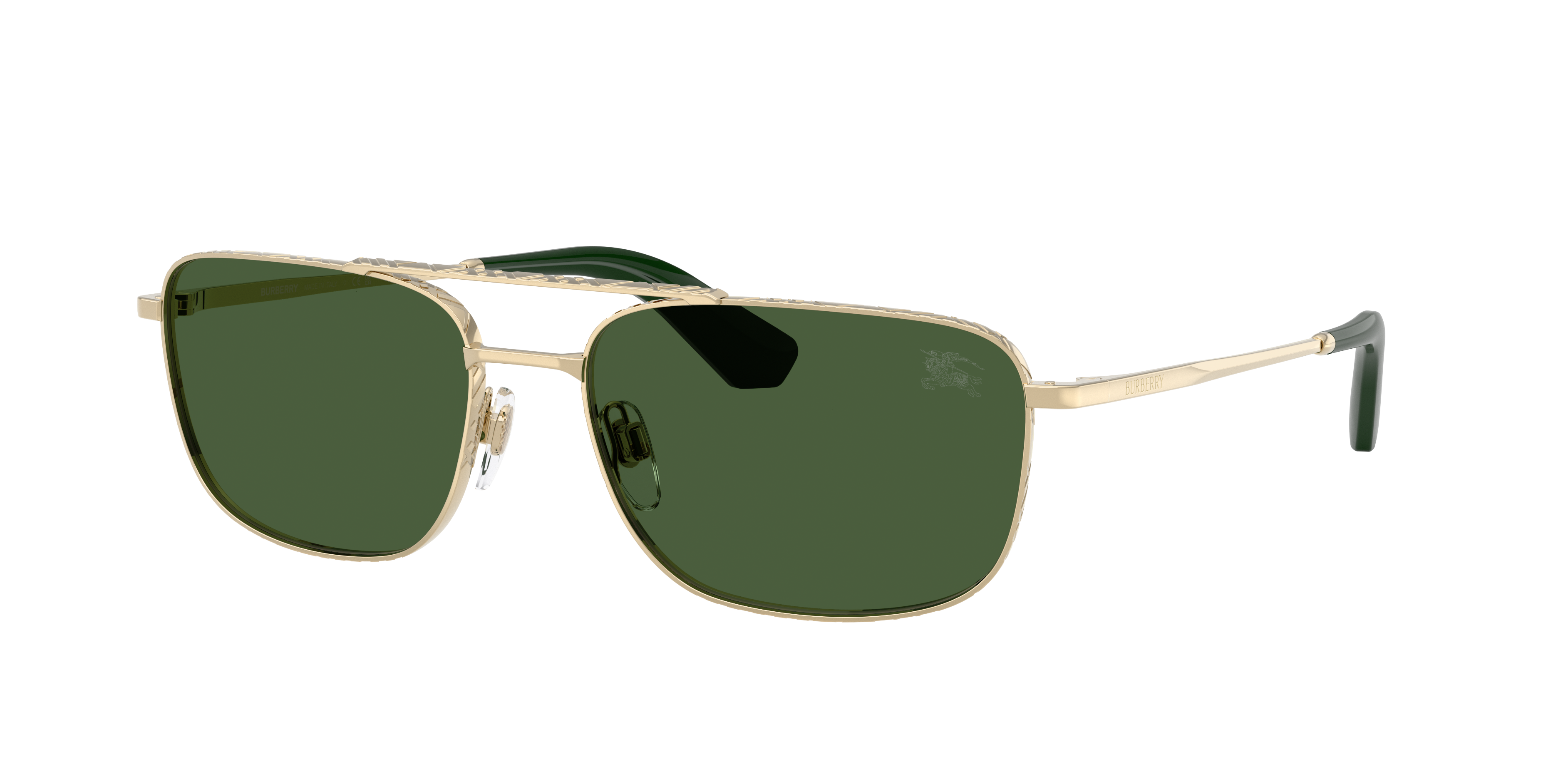 Burberry Man Sunglass BE3170 -  Frame color: Light Gold, Lens color: Dark Green