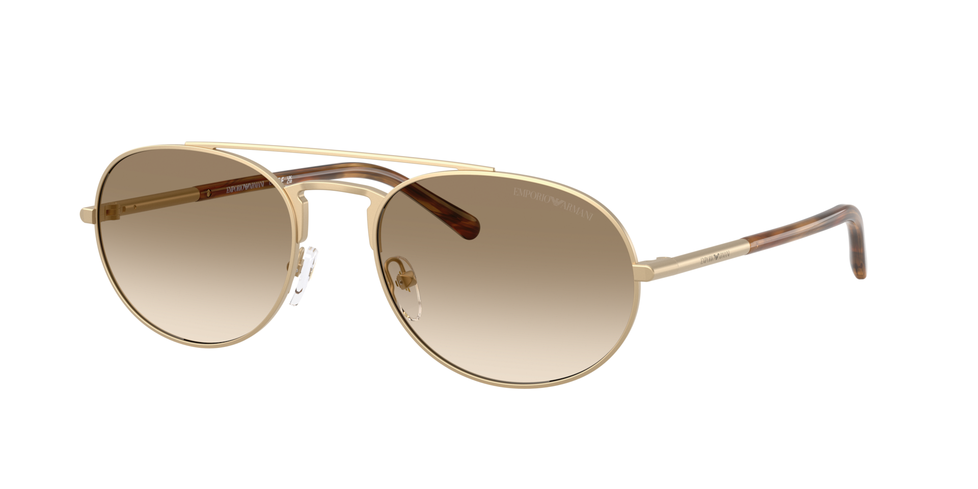 Emporio Armani , Matte Pale Gold Sunglasses Yellow Gradient Brown lenses, EA2171 300213, Mojo Glasses - Image 7