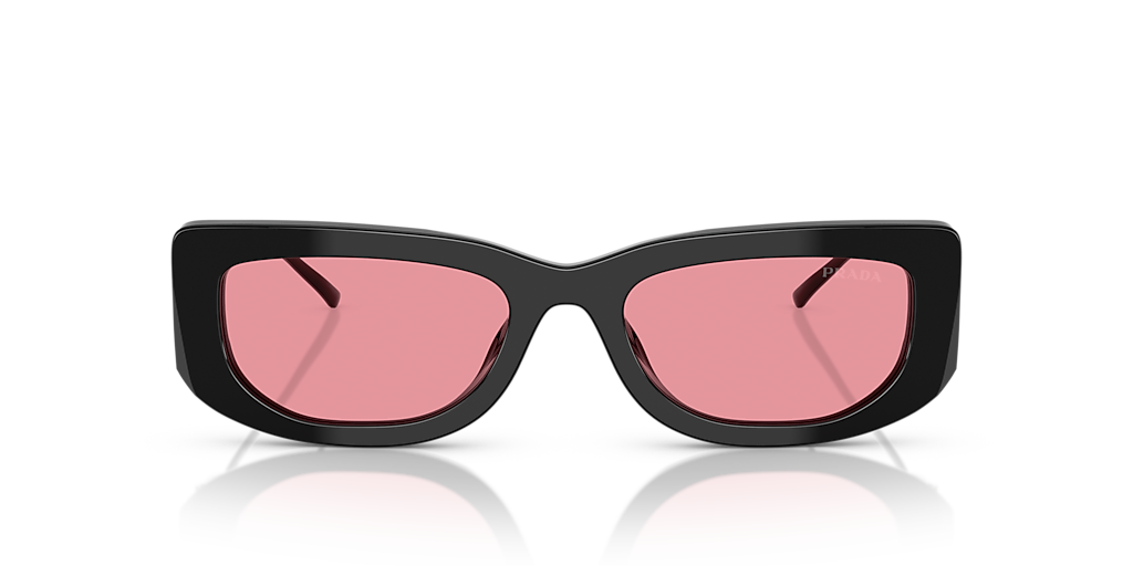 Prada PR 14YS L (53 - 19) with Pink lenses and Black frame