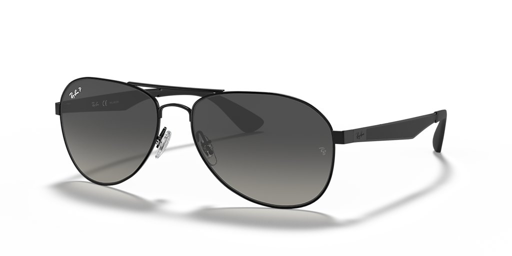 レイ Ray-Ban RB3549 XL (61 - 16) with Grey lenses and Black frame