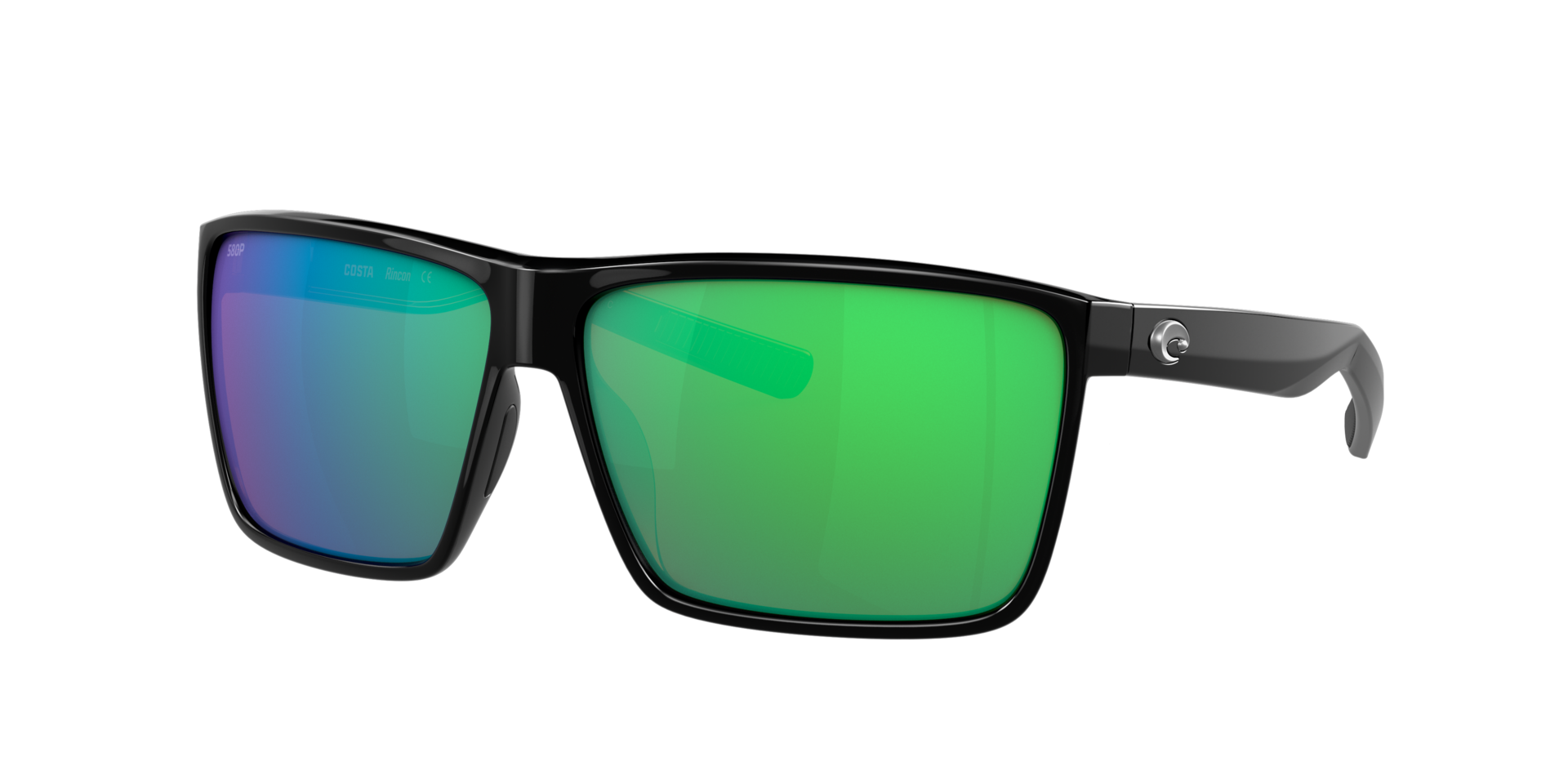 Costa Homme Sunglass Rincon - Couleur du Monture Noir brillant Couleur de Lentille Effet miroir Vert 103 €