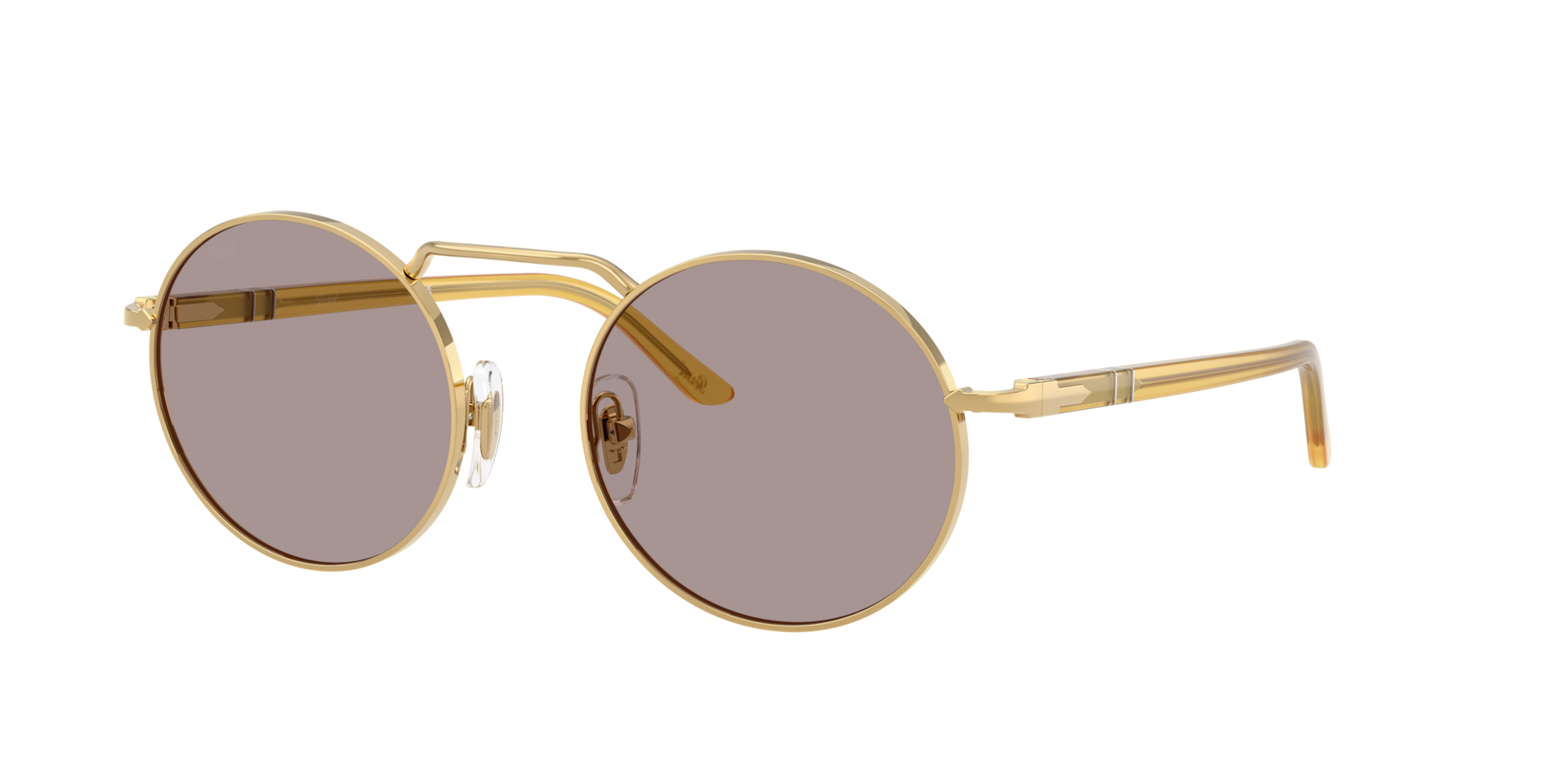 Persol Unisex Sunglass PO1019S -  Frame color: Gold, Lens color: Violet