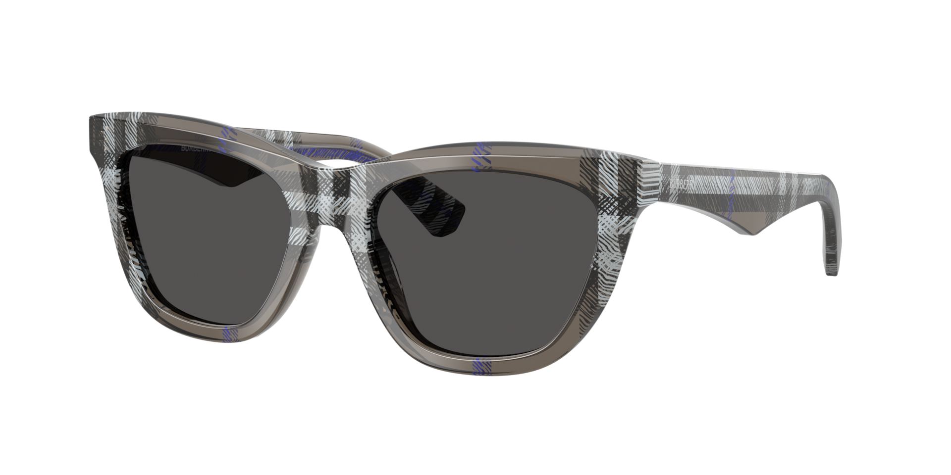 Burberry Woman Sunglass BE4435 -  Frame color: Check Lichen, Lens color: Dark Grey